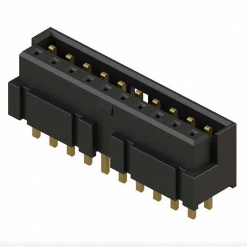 Samtec Konektor PCB, řada: LS2, Deska-deska, počet kontaktů: 20, počet řad: 1, rozteč: 2 mm, orientace těla: Pravý úhel,