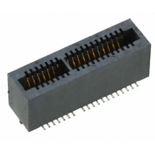 Samtec Hranový konektor, řada: MEC1, rozteč: 1 mm Vnitřní, počet kontaktů: 40, počet řad: 1, orientace těla: Svislé,