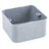 Instalační krabice Metal Clad 2 40 mm Lesklý Hliník Stříbrná BS 73mm MK Electric IP20 Povrch, Zapuštěná montáž 86 mm