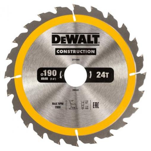 Kotouč pro kotoučovou pilu DeWALT 24 190 mm 1