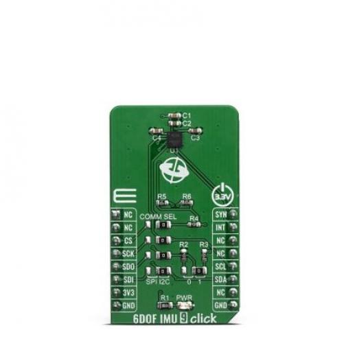 Snímač pohybu, klasifikace: Vývojová sada for Mikroe-3827 6DOF IMU 9 Click MIKROE-3827 MikroElektronika