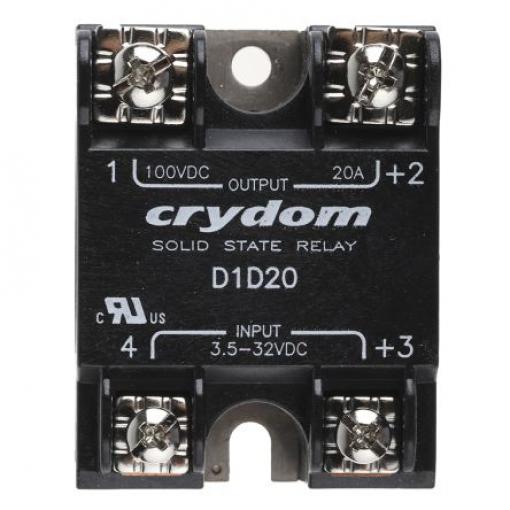 Sensata / Crydom Polovodičové relé 20 A Panel 100 V D1 32V