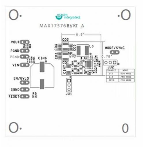 Sada pro hodnocení MAX17576EVKITB Snižovací měnič Maxim Integrated, pro použití s: MAX17576