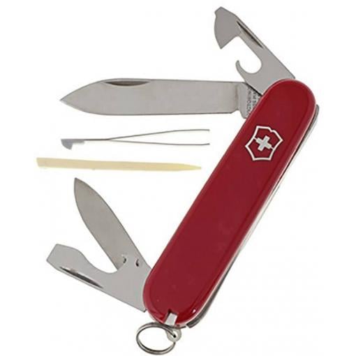 Victorinox Recruit 0.2503 švýcarský kapesní nožík počet funkcí 10 červená