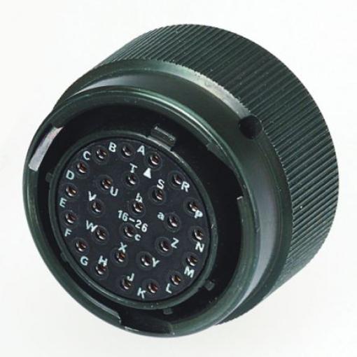 Amphenol Limited Kulatý konektor, specifikace Mil, řada: 62 GB, materiál kontaktu: Slitina mědi, orientace těla: Rovný,