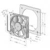 ebm-papst Axiální ventilátor, řada: 8400 N, průtok vzduchu: 69 m³/h 2 W 12 V dc 167 mA IP68 80 mm 80 mm 25 mm