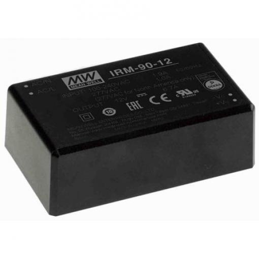Spínaný napájecí zdroj, počet výstupů: 1 IRM-90-15 15V dc Montáž na plošný spoj 85 W IRM-90 MEAN WELL 305V ac
