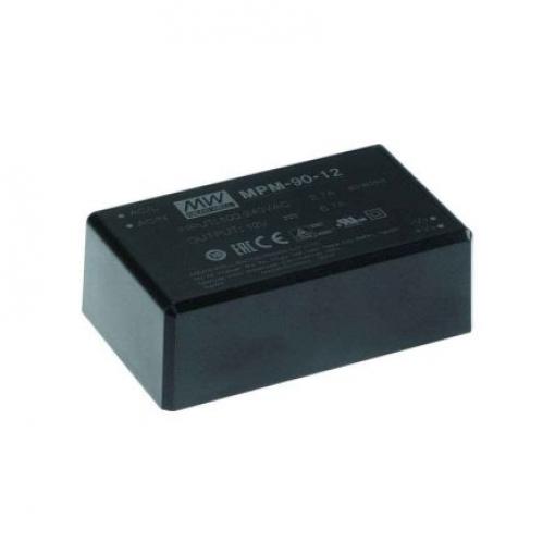 Spínaný napájecí zdroj, počet výstupů: 1 MPM-90-15 15V dc Šasi 85 W MPM-90 MEAN WELL 264V ac