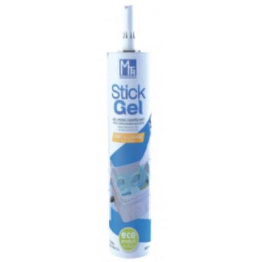 Pružná zalévací a zapouzdřovací směs STICKGEL, Průhledná modrá 0.3 L Silikon, Patrona MECATRACTION, název: STICKGEL