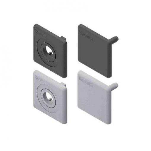 Bosch Rexroth Koncová krytka Krytka s otvorem, Polypropylen barva Černá, pasuje do profilu: 40 x 40 mm