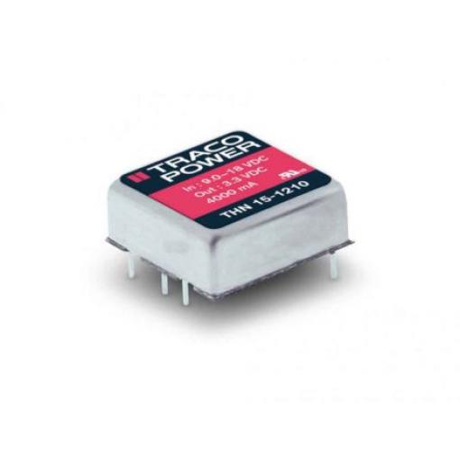 TRACOPOWER Měnič DC/DC THN 15, výstup: 5 V dc 1.5 kV dc, Vin 36V dc 1.5 A, Vin 18V 15 W -40 °C 85 °C Průchozí otvor
