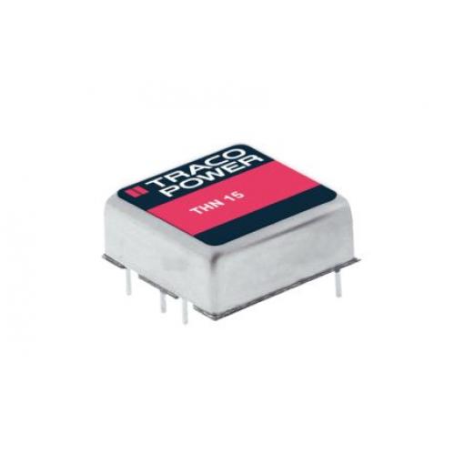 TRACOPOWER Měnič DC/DC THN 15, výstup: 12 V dc 1.5 kV dc, Vin 75V dc 625 mA, Vin 36V 15 W -40 °C 85 °C Průchozí otvor