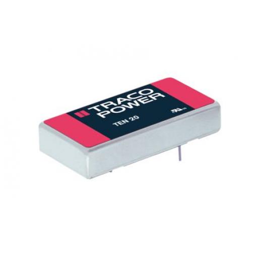 TRACOPOWER Měnič DC/DC TEN 20, výstup: 5 V dc 1.5 kV dc, Vin 18V dc 4 A, Vin 9V 20 W -40 °C 85 °C Průchozí otvor