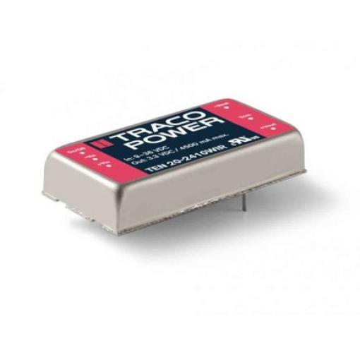 TRACOPOWER Měnič DC/DC TEN 20WIR, výstup: 3.3 V dc 1.6 kV dc, Vin 36V dc 4.5 A, Vin 9V 20 W -40 °C 85 °C Montáž na