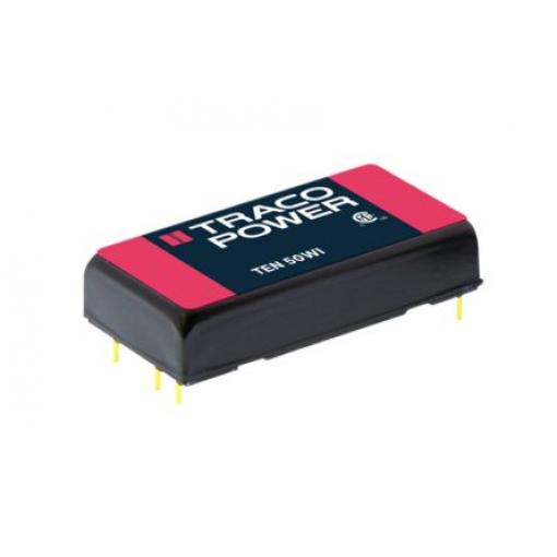 TRACOPOWER Měnič DC/DC TEN 50, výstup: 3.3 V dc 1.5 kV dc, Vin 36V dc 10 A, Vin 9V 50 W -40 °C 80 °C Montáž na plošný