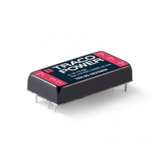 TRACOPOWER Měnič DC/DC TEN 60WIN, výstup: 15 V dc 1.6 kV dc, Vin 75V dc 2 A, Vin 18V 60 W -40 °C 85 °C Montáž na plošný