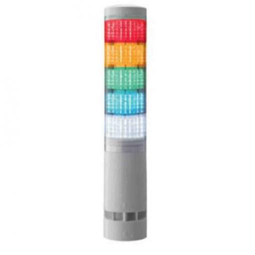 Patlite Signální věž, řada: LA6 RGB LED Bzučák 5 světelných prvků barva Čirá 24V dc Přímá
