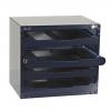 Přihrádková krabice 4 přihrádek Modrá, Polykarbonát, Polypropylen, Ocel 403 mm x 451mm x 330 mm Raaco