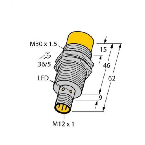 Turck Snímač přiblížení NI30U-M30-VP6X-H1141 Válec se závitem M30 x 1.5 200 mA Uprox IP68 PnP 1 kHz 30 mm 30 V dc