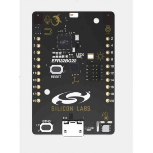 Komunikační a bezdrátový vývojový nástroj pro Bezdrátová jednotka MCU EFR32BG22 Bluetooth Thunderboard deska BG22