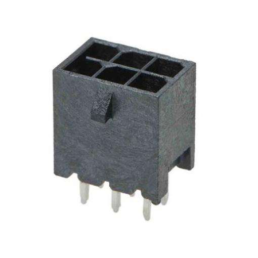 Molex Konektor PCB, řada: Micro-Fit, Systém konektorů Micro-Fit, počet kontaktů: 6, počet řad: 2, rozteč: 3 mm,