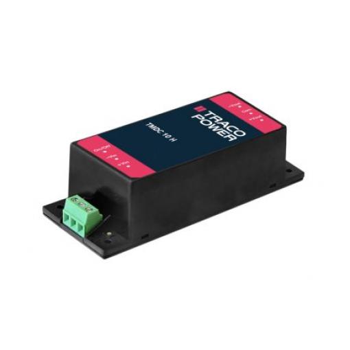 TRACOPOWER Měnič DC/DC TMDC 10H, výstup: 5.1 V dc 3 kV, Vin 160V dc 2 A, Vin 80V -40 °C 70 °C Montáž na rám