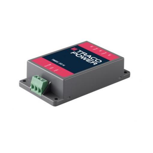 TRACOPOWER Měnič DC/DC TMDC 20H, výstup: 48 V dc 3 kV, Vin 160V dc 420 mA, Vin 80V -40 °C 85 °C Montáž na rám