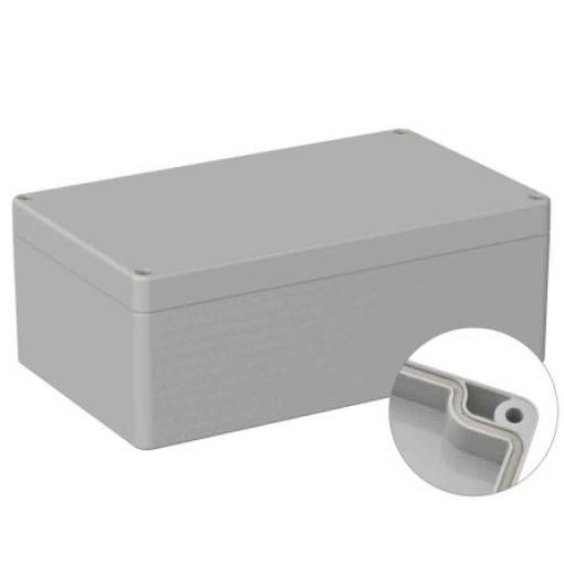 RS PRO Univerzální skříň, řada: 5U2 IP66 Nestíněný barva Šedá IK07 barva Šedá Polykarbonát 200 mm 75 mm 120 mm Neopren