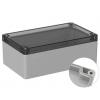 RS PRO Univerzální skříň, řada: 5U2 IP66 Nestíněný barva Šedá IK07 barva Čirá Polykarbonát 200 mm 75 mm 120 mm Neopren