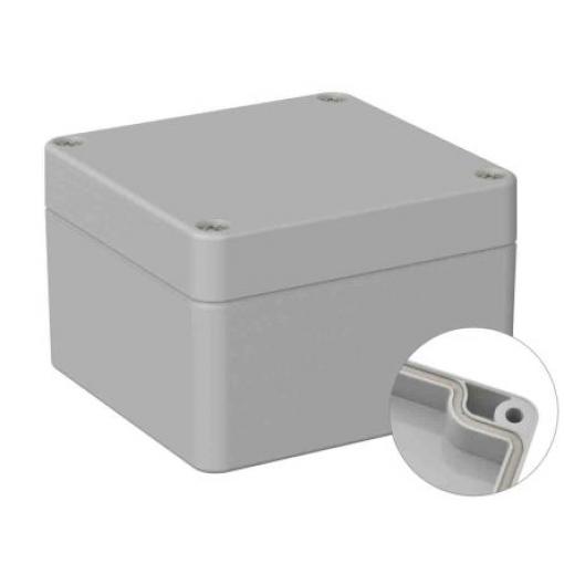 RS PRO Univerzální skříň, řada: 5U2 IP66 Nestíněný barva Šedá IK07 barva Šedá Polykarbonát 122 mm 85 mm 80 mm Neopren