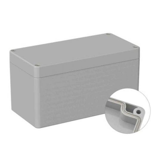 RS PRO Univerzální skříň, řada: 5U2 IP66 Nestíněný barva Šedá IK07 barva Šedá Polykarbonát 160 mm 85 mm 80 mm Neopren