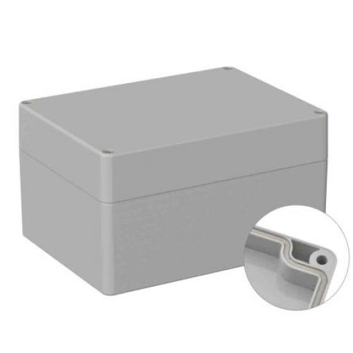 RS PRO Univerzální skříň, řada: 5U2 IP66 Nestíněný barva Šedá IK07 barva Šedá Polykarbonát 160 mm 90 mm 120 mm Neopren