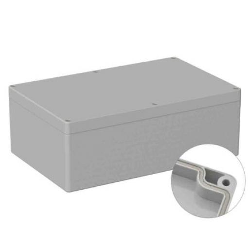 RS PRO Univerzální skříň, řada: 5U2 IP66 Nestíněný barva Šedá IK07 barva Šedá Polykarbonát 250 mm 90 mm 160 mm Neopren