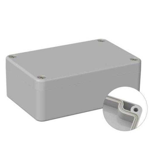 RS PRO Univerzální skříň, řada: 5U3 IP66 Nestíněný barva Šedá IK07 barva Šedá ABS 98 mm 36.4 mm 64 mm Neopren