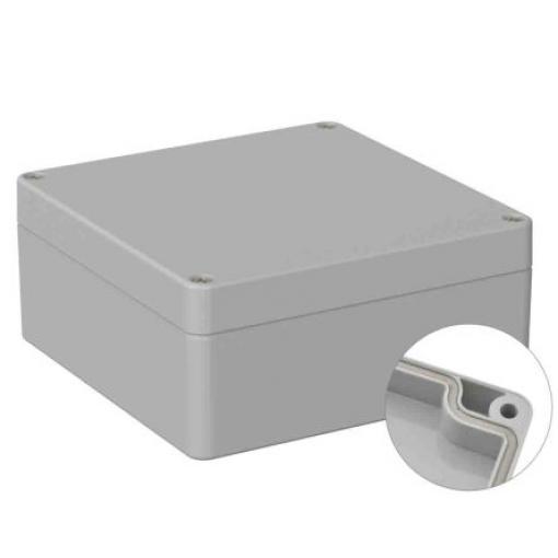 RS PRO Univerzální skříň, řada: 5U3 IP66 Nestíněný barva Šedá IK07 barva Šedá ABS 122 mm 55 mm 120 mm Neopren