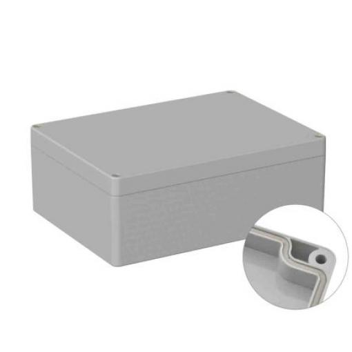 RS PRO Univerzální skříň, řada: 5U3 IP66 Nestíněný barva Šedá IK07 barva Šedá ABS 200 mm 75 mm 120 mm Neopren