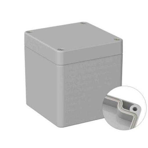 RS PRO Univerzální skříň, řada: 5U3 IP66 Nestíněný barva Šedá IK07 barva Šedá ABS 82 mm 85 mm 80 mm Neopren