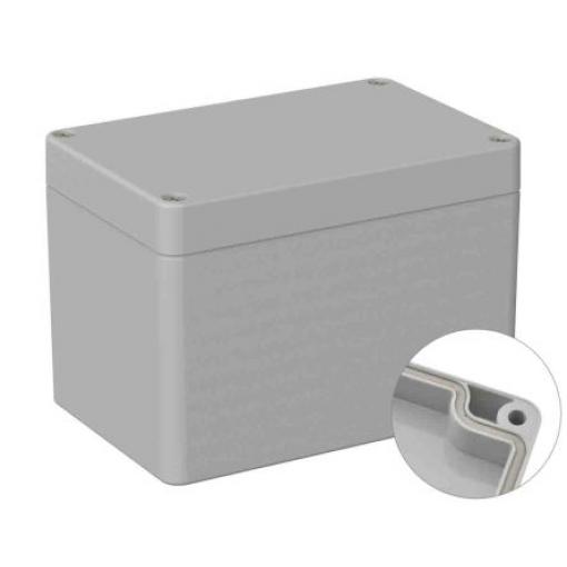 RS PRO Univerzální skříň, řada: 5U3 IP66 Nestíněný barva Šedá IK07 barva Šedá ABS 120 mm 85 mm 80 mm Neopren