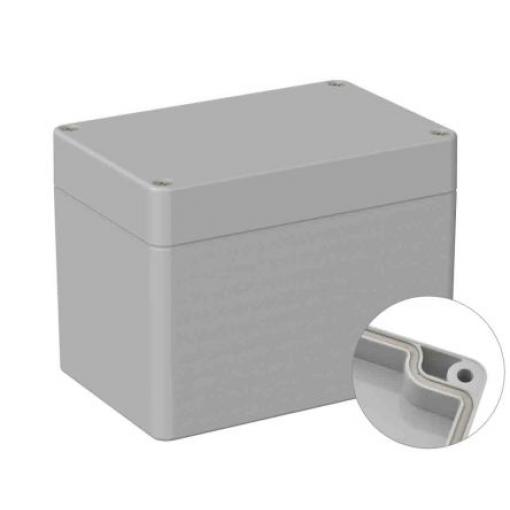 RS PRO Univerzální skříň, řada: 5U3 IP66 Stíněné barva Šedá IK07 barva Šedá ABS 120 mm 90 mm 80 mm Neopren