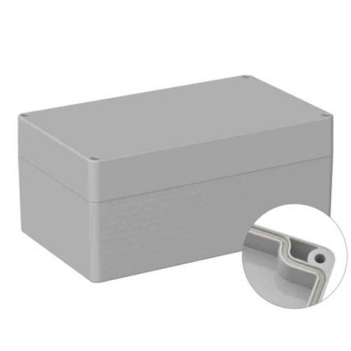 RS PRO Univerzální skříň, řada: 5U3 IP66 Stíněné barva Šedá IK07 barva Šedá ABS 200 mm 90 mm 120 mm Neopren