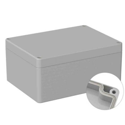 RS PRO Univerzální skříň, řada: 5U3 IP66 Nestíněný barva Šedá IK07 barva Šedá ABS 160 mm 75 mm 120 mm Neopren