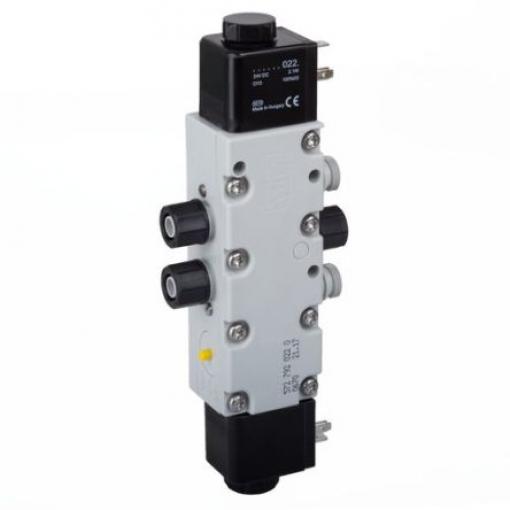 Pneumatický solenoidový ventil 4/2, řada: 57 Metrické Solenoid, max. průtok: 700 L/min EMERSON – AVENTICS 24 V dc
