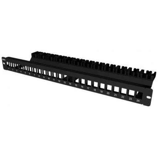 Propojovací panel, řada: RSBCPAN1U Cat5, počet portů: 24portový RJ45 1 U barva Černá RS PRO