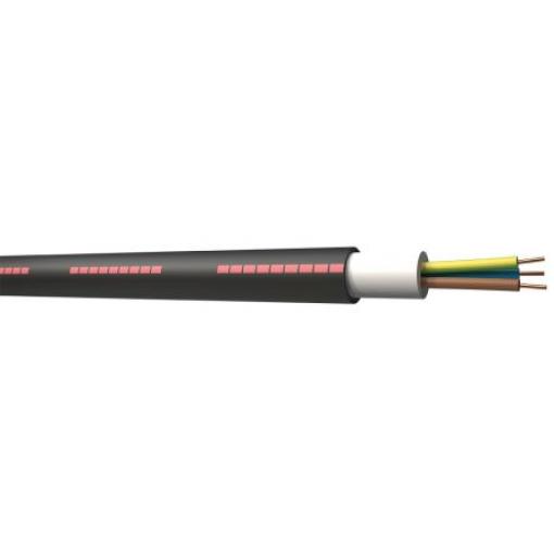 RS PRO Napájecí kabel, řada: U1000RO2V 5žilový 100 m Síťovaný polyethylen plášť, Černá, vnější průměr: 12.3 mm OD, 0.6/1
