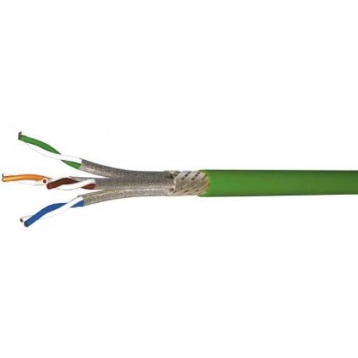 AXINDUS Cat7 Ethernetové kabely, Zelená, Polyuretan 100 m, typ pláště: Stíněné Stíněný
