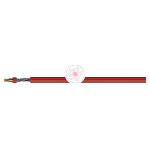 Zapojovací vodič, řada: SIHF plocha průřezu 1.5 mm², Červená, Hnědá, 300/500 V 100 m 16 AWG Silikonový elastomer AXINDUS