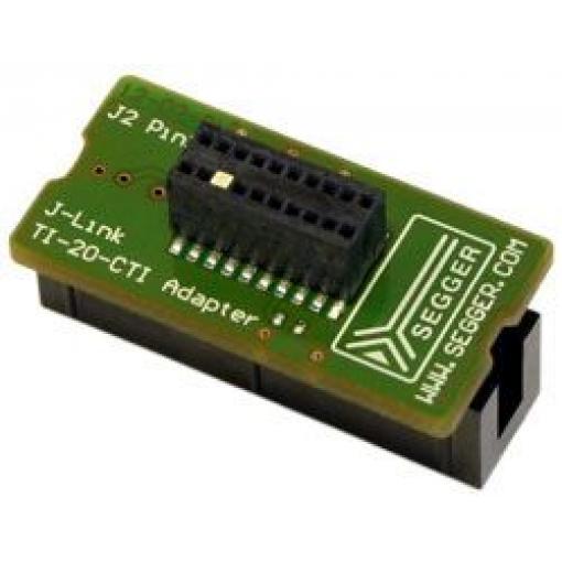 Příslušenství vývojové sady Adaptér, pro použití s: J-Link/J-Trace/Flasher 20-pin 0.1 v cílovém konektoru, konektor TI