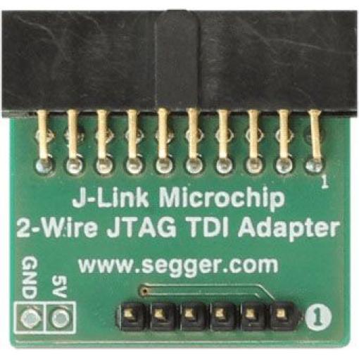 Příslušenství pro vývojové sady Adaptér, pro použití s: Microchip IS208x 8.06.23 J-Link Microchip 2-Wire JTAG TDI
