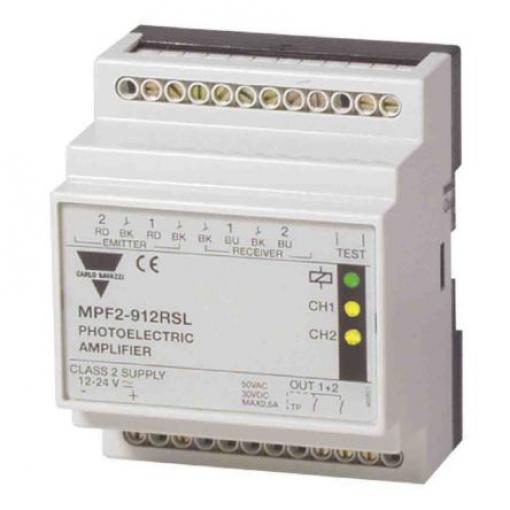 Carlo Gavazzi Zesilovač fotoelektrického senzoru, řada: MPF LED Válcový Šroub, výstup: Relé Jednocestný