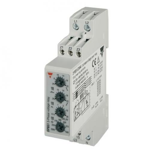 Carlo Gavazzi Monitorovací relé, řada: DPB51 3 a SPDT kontakty Mini lišta DIN